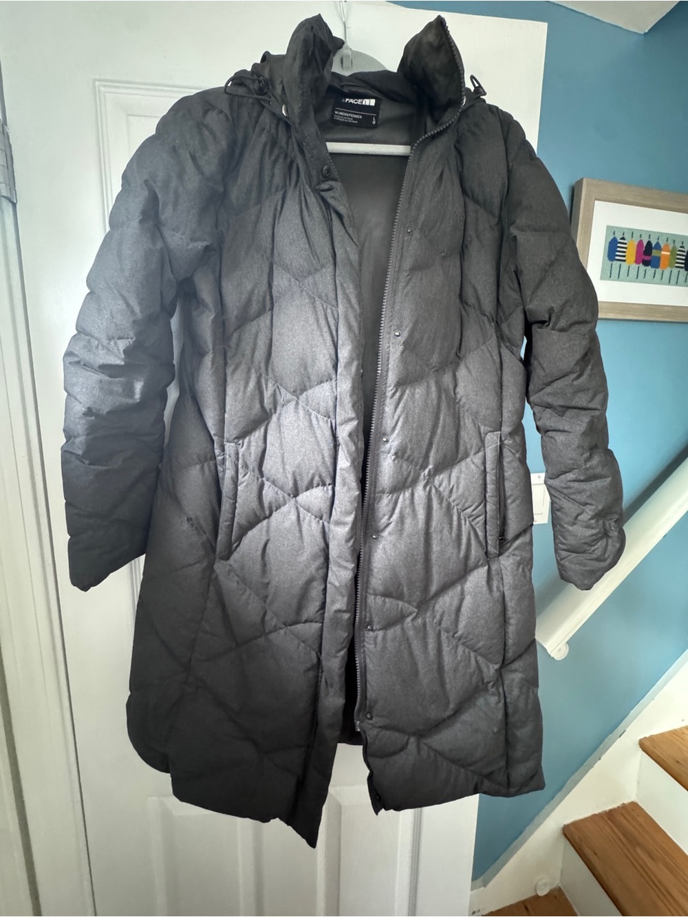 The North Face Women's Grey Quilted Puffer Coat Parka
